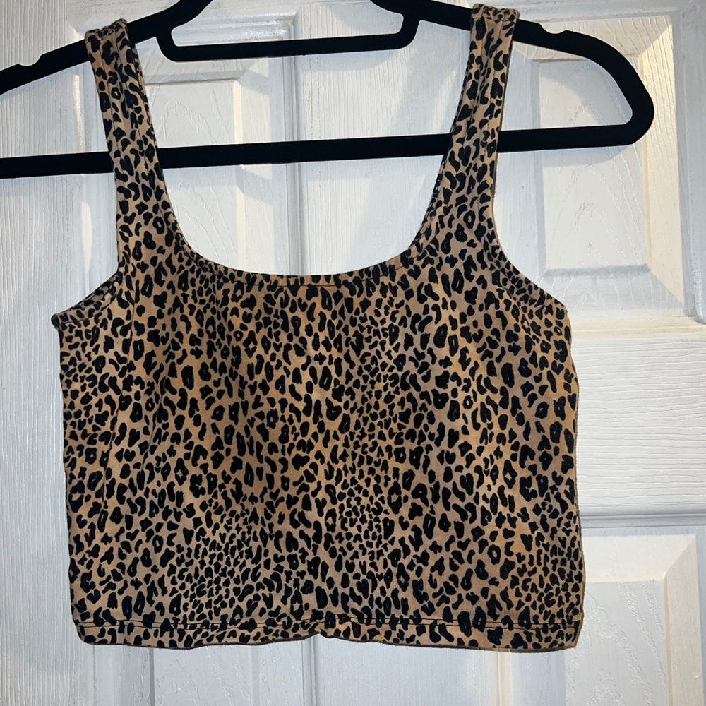 Cheetah print Forever 21 crop top